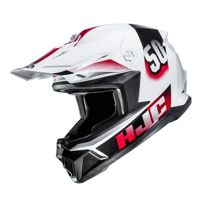 Casque cross HJC Y50 - DASH - Blanc / Rouge Ref : HJ1579 