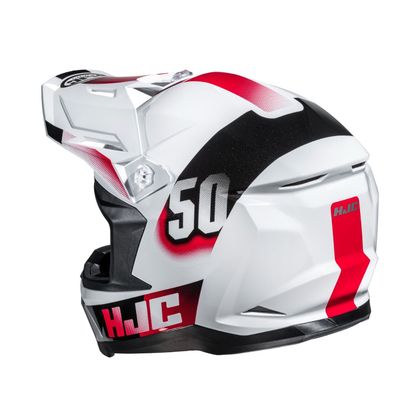 Casque cross HJC Y50 - DASH - Blanc / Rouge