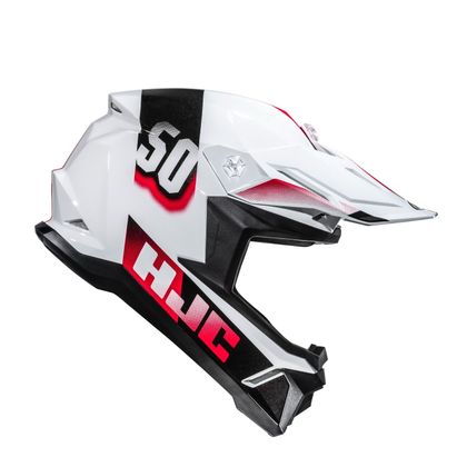 Casque cross HJC Y50 - DASH - Blanc / Rouge