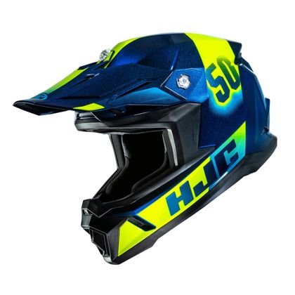 Casque cross HJC Y50 - DASH - Bleu / Jaune