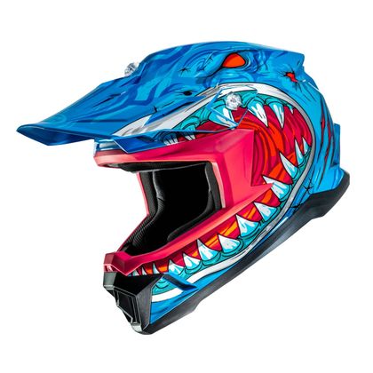Casque cross HJC Y50 - MEGADON - Bleu / Rouge Ref : HJ1584 
