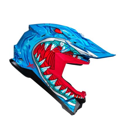 Casque cross HJC Y50 - MEGADON - Bleu / Rouge