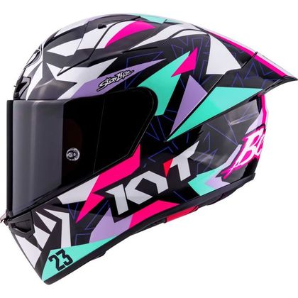 Casque intégral KYT KX-1 RACE GP BASTIANINI REPLICA 2025 FIM - Noir / Blanc