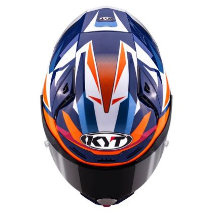 Casque intégral KYT R1R DIAMOND - Bleu / Orange