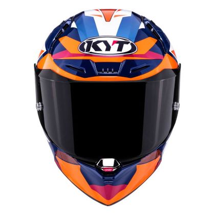 Casque intégral KYT R1R DIAMOND - Bleu / Orange