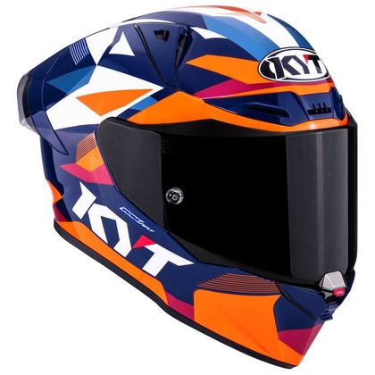 Casque intégral KYT R1R DIAMOND - Bleu / Orange