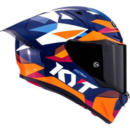 Casque intégral KYT R1R DIAMOND - Bleu / Orange