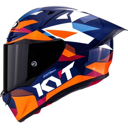 Casque intégral KYT R1R DIAMOND - Bleu / Orange