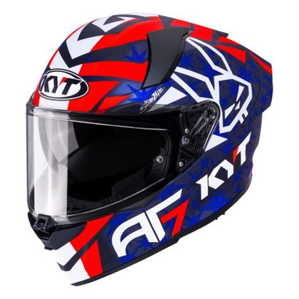 Casque intégral KYT R2R MAX FERNANDEZ 2025 REPLICA - Bleu / Blanc Ref : KYT0197 