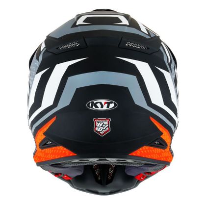 Casque cross KYT SKYHAWK - HYPERFLOW MATT 2025 - Gris / Orange