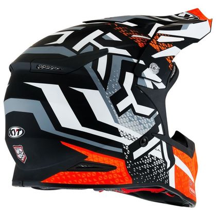 Casque cross KYT SKYHAWK - HYPERFLOW MATT 2025 - Gris / Orange