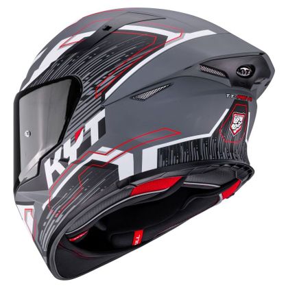 Casque intégral KYT TT-REVO SPEEDING - Gris / Noir