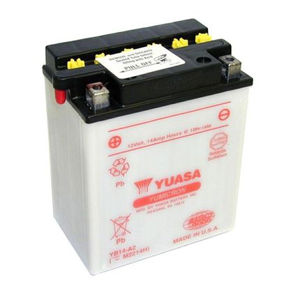 Batería Yuasa YB14-A2 abierta sin ácido Tipo ácido