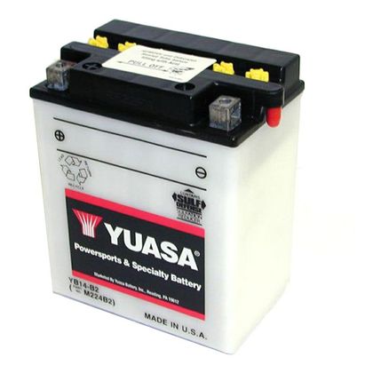 Batteria Yuasa YB14-B2 aperta senza acido Tipo acido