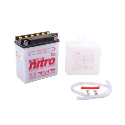 Batería Nitro YB5L-B abierta con pack de ácido Tipo ácido