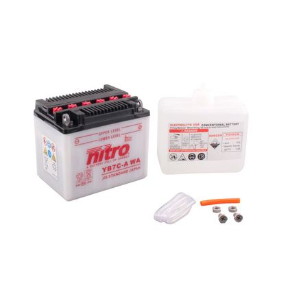 Batería Nitro YB7C-A abierta con pack de ácido Tipo ácido