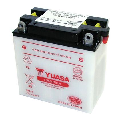 Batteria Yuasa YB9-B aperta senza acido Tipo acido