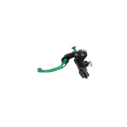 Maitre cylindre d'embrayage Accossato radial 19 x 20 avec levier court rabattable Universel - Noir / Vert Ref : ACC0018 / CL038G-C-20-NRST 