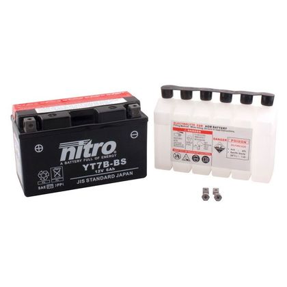 Batterie Nitro YT7B-BS AGM ouvert Type Acide avec pack acide inclus