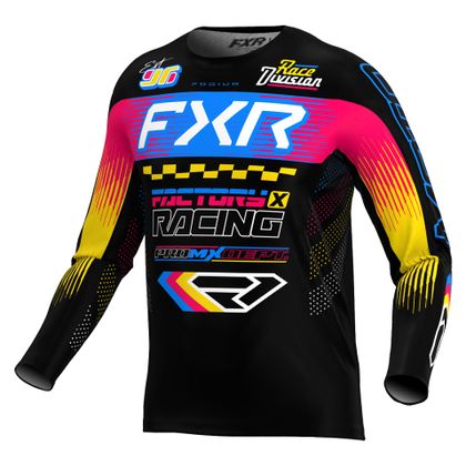 Maillot cross FXR PODIUM ENFANT - Noir / Bleu Ref : FXR1715 