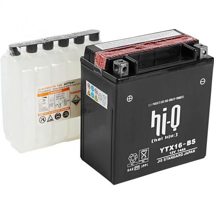 Batterie HI-Q YTX16-BS AGM ouverte Type acide avec pack acide inclus