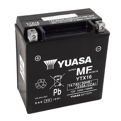 Batterie Yuasa YTX16 -Y- FERME TYPE ACIDE SANS ENTRETIEN