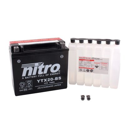 Batería Nitro YTX20-BS AGM abierta con pack de ácido Tipo ácido