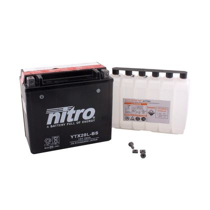 Batterie Nitro YTX20L-BS AGM ouverte Type Acide avec pack acide inclus