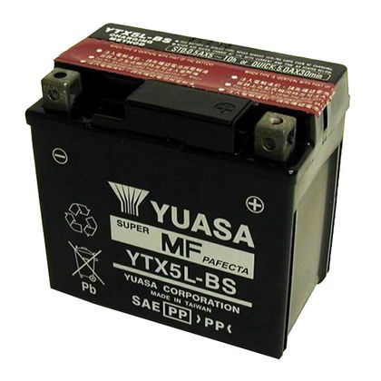 Batería Yuasa YTX5L-BS AGM abierta con pack de ácido Tipo ácido