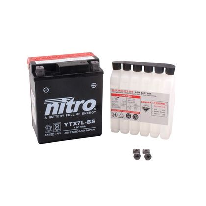 Batería Nitro YTX7L-BS AGM abierta con pack de ácido Tipo ácido