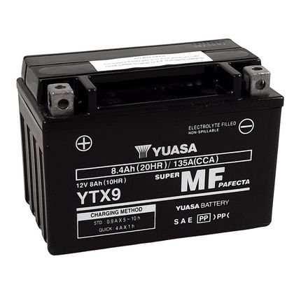 Batterie Yuasa YTX9 -Y- FERME TYPE ACIDE SANS ENTRETIEN