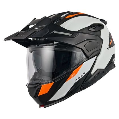 Nexx X.LIFECOUNTRY - TERRA Helm - Wit / Oranje