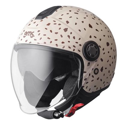 Casque jet GMS GELATO - Beige / Marron Ref : GMS0117 