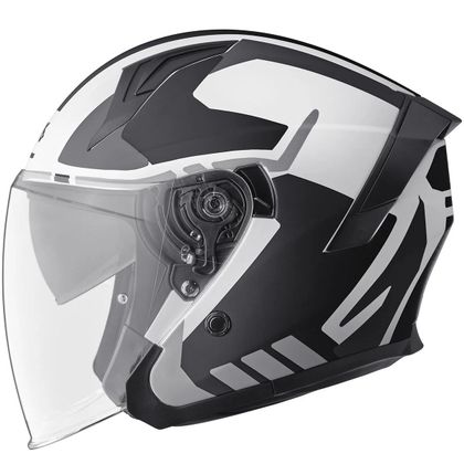 Casque jet GMS VECTUS GRAPHIC - Noir / Blanc