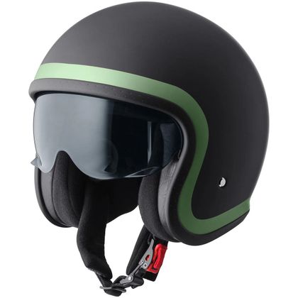 GMS RIDE MATT Jet-hjelm - Sort / Hvid