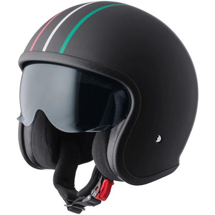 Casque jet GMS RIDE IN ITALY - Vert / Blanc Ref : GMS0118 