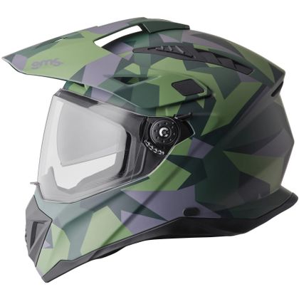 Casque intégral GMS ADVENTUS CAMO MATT - Vert / Noir