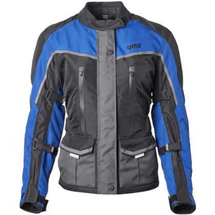 Veste Moto GMS TWISTER NEO WATERPROOF LADY - Noir / Bleu Ref : GMS0052 