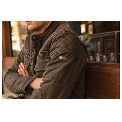 Oxford HARDY 2.0 WAX Motorjas - Groen