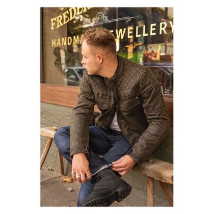 Oxford HARDY 2.0 WAX Motorjas - Groen