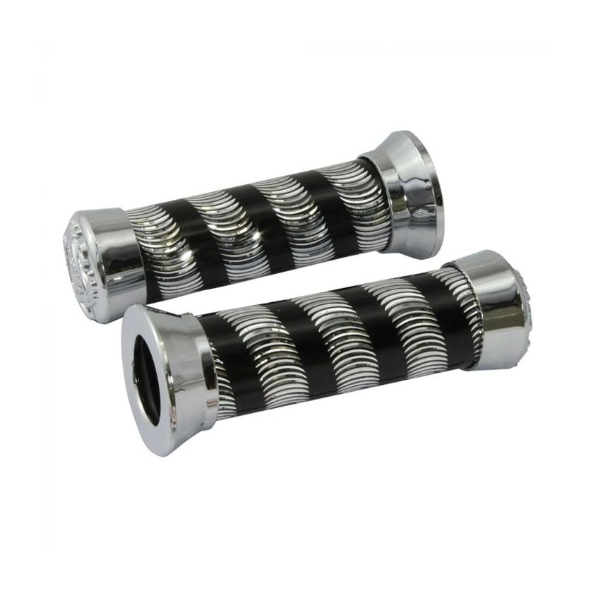 Poignées Guidon 22mm 24mm Universelles Poignées Guidon Moto Universelles 22mm/24mm - Antidérapantes Gel Caoutchouc | Scooters Custom Poignées Scooter Cruiser Custom