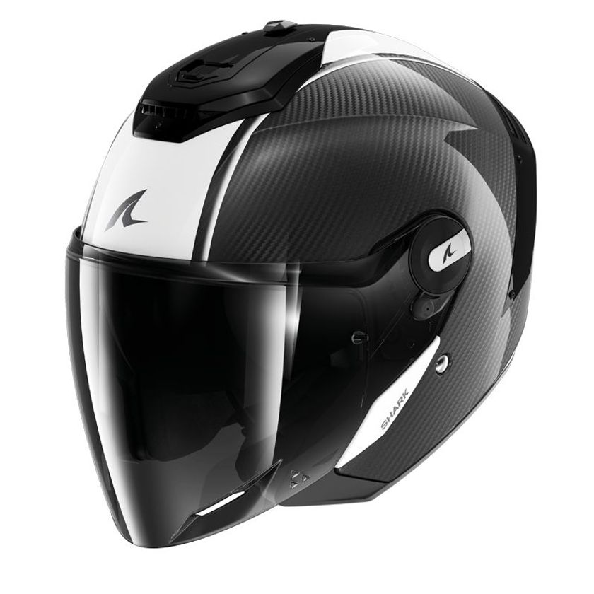 Casque Moto Jet Shark RS Carbon - Fibre Carbone - Homologué ECE 22.06 - Visière Pinlock