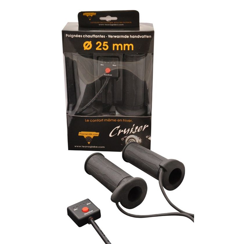 Poignées Chauffantes Moto & Vélo - Température Réglable USB, Antidérapantes, Chauffe Rapide