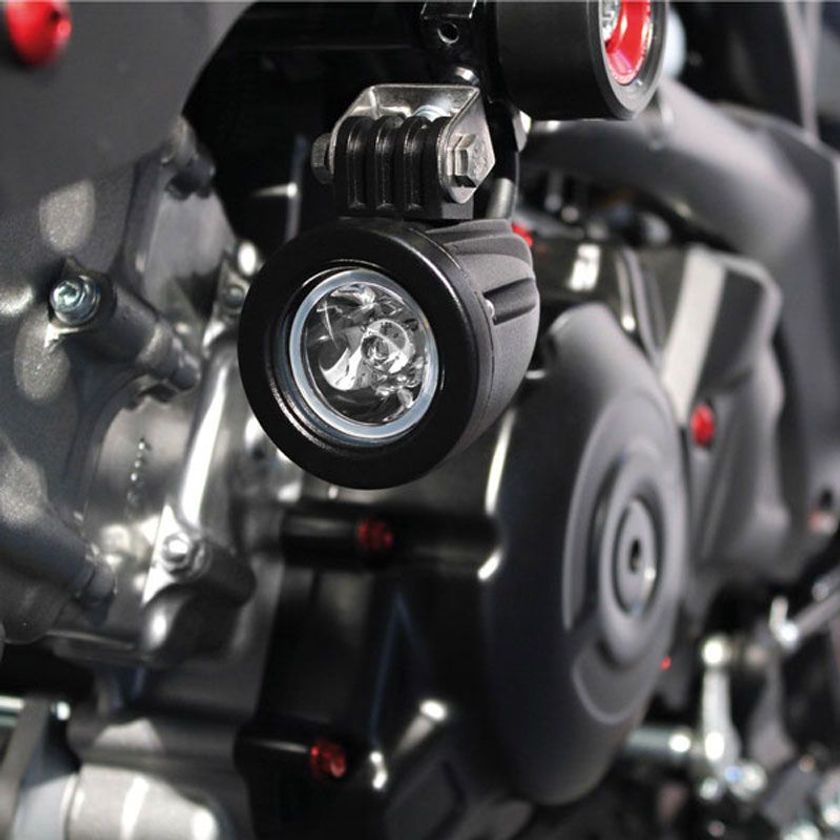 Support De Phare Moto Universel – Pince En Alliage Alu, Projecteur, Neuf