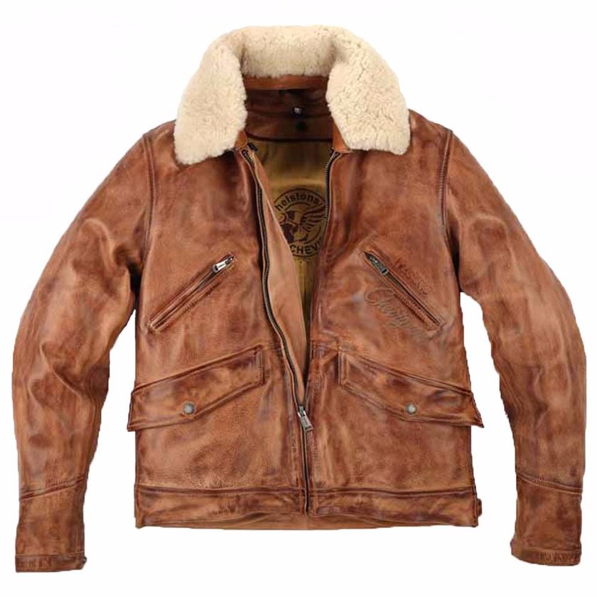 Blouson Chevignon FLYING JET CRUST Blouson Moto Cuir