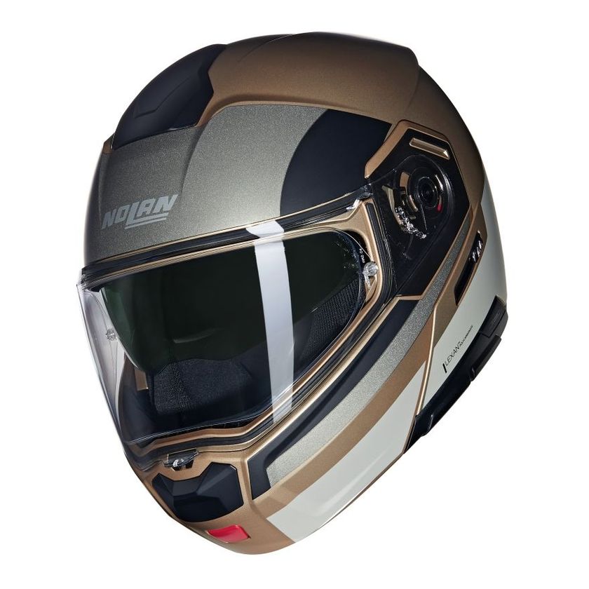 Casco Moto Modulare P/J Nolan N90-3 COMEBACK N-Com 045 Nero Giallo Fluo
