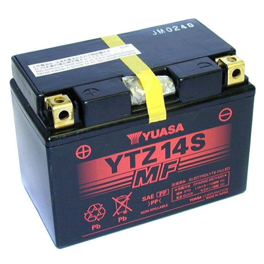 Batterie Yuasa YTZ14S-Y ferme Type Acide Sans entretien - Motoblouz.com