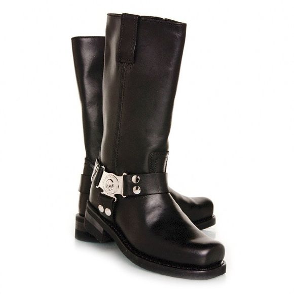 Bottes Harley Davidson Rouges Vintage - Taille 38 - Cuir Véritable - Occasion