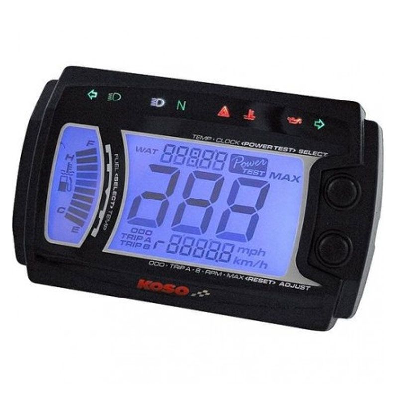Compteur Universel Moto KOSO Neo Retro 64 Mm - Design Rétro, écran Numérique, Pour Customiser Sa Moto