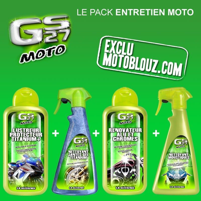 Entretien divers GS27 GS27 PACK ENTRETIEN MOTO - Huile & spray ...